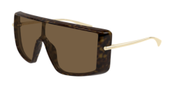 Alexander McQueen AM 0524S - 002 HAVANA/GOLD brown