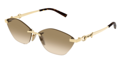 Gucci GG 2050S - 004 GOLD/IVORY brown gradient