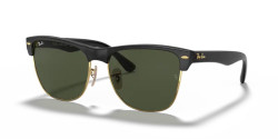 Ray-Ban RB 4175 CLUBMASTER OVERSIZED - 877  BLACK ON GOLD g-15 green