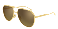 Bottega Veneta BV 1465S - 004 GOLD brown flash