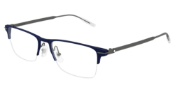 Mont Blanc MB 0468O - 007 BLUE/GUNMETAL