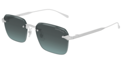 Mont Blanc MB 0456S - 002 SILVER grey double gradient