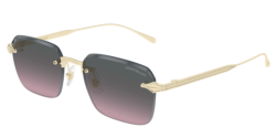 Mont Blanc MB 0456S - 003 GOLD grey double gradient