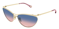 Chloe CH 0386S - 001 GOLD blue double gradient