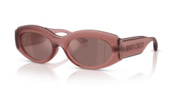 Jimmy Choo JC 6002U - 50946G MATTE TRANSPARENT PINK brown mirror internal silver