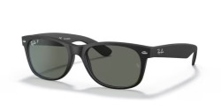 Ray-Ban RB 2132 NEW WAYFARER - 622/58 RUBBER BLACK polarized green