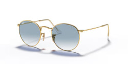 Ray-Ban RB 3447N ROUND METAL - 001/3F ARISTA GOLD light blue gradient