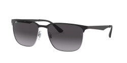 Ray-Ban RB 3569 - 90048G BLACK ON SILVER grey gradient