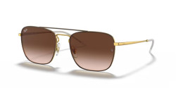 Ray-Ban RB 3588 - 905513  BROWN ON GOLD brown gradient